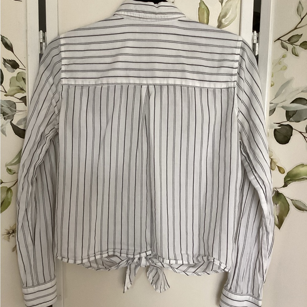 ⚜️ MADEWELL Tie Front boyfriend shirt cotton - Picture 3 of 10